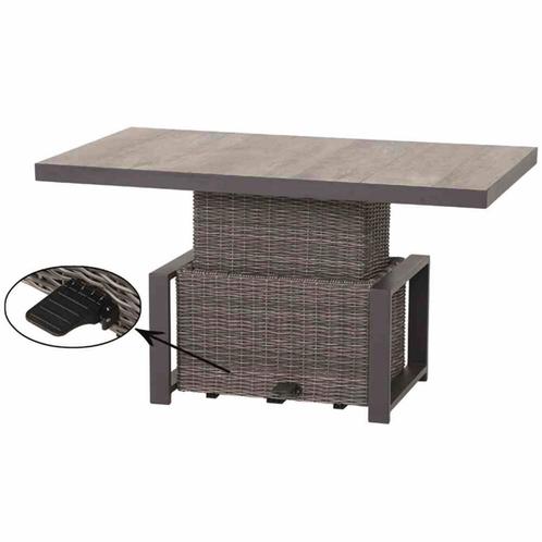 Siena Garden Corido lifttafel aluminium/kunststof/keramiek, Huis en Inrichting, Tafels | Salontafels, Ophalen of Verzenden