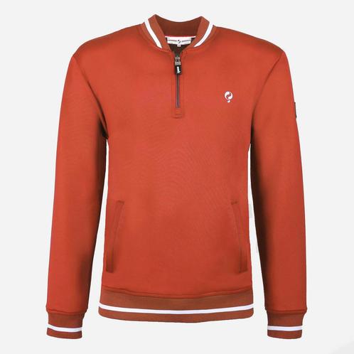 -44% Q1905  Q1905 Scuba half zip trui mill helder  maat S, Kleding | Heren, Jassen | Winter, Oranje, Nieuw, Verzenden