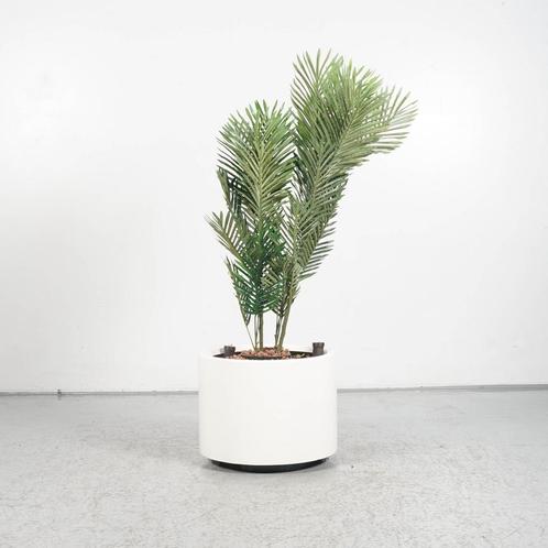 Gebruikte plantenbak met nieuwe kunstplant - Wit - 36 x 50, Huis en Inrichting, Kamerplanten, Ophalen of Verzenden