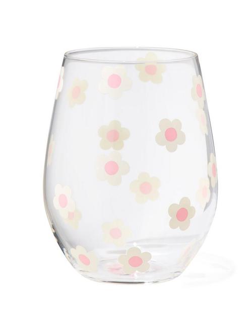 HEMA Drinkglas 550ml bloem wit, Verzamelen, Glas en Borrelglaasjes, Nieuw, Verzenden