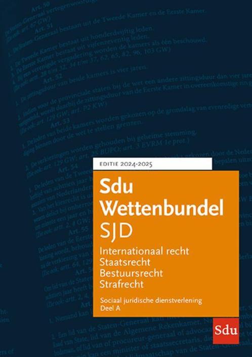 Sdu Wettenbundel Sociaal Juridische Dienstverl 9789012409865, Boeken, Studieboeken en Cursussen, Zo goed als nieuw, Verzenden