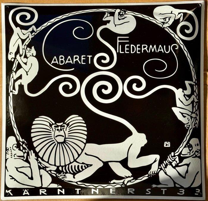 Emaille Jugendstil Moriz Jung Cabaret Fledermaus, Antiek en Kunst, Kunst | Designobjecten