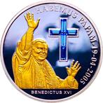 Andorra. 10 Silver Diners 2005 Pope Benedict XVI Proof,, Postzegels en Munten