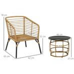 TRUUSK Outsunny Rattan Gartenmöbel-Set, 3-TLG. Sitzgruppe, i, Verzenden, Nieuw