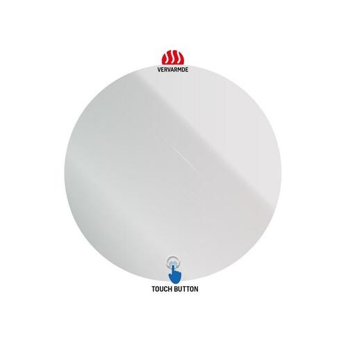 Ronde Badkamerspiegel BWS Omega 80cm Met Verlichting en, Doe-het-zelf en Verbouw, Sanitair, Bad, Nieuw, Ophalen of Verzenden