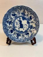 Beker (2) - Joli tasse et soucoupe blanc bleu kangxi -