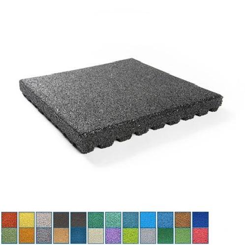 Rubber tegel met EPDM toplaag in diverse RAL kleuren - 90 mm, Tuin en Terras, Tegels en Klinkers, Verzenden