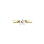 Gouden solitair ring van Blush 14 karaat, Sieraden, Tassen en Uiterlijk, Ringen, Verzenden, Zo goed als nieuw, Wit, Goud