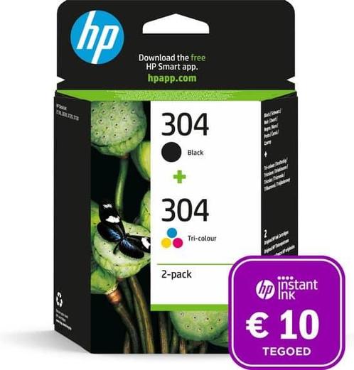 HP 304 - Inktcartridge kleur en zwart + Instant Ink tegoed, Computers en Software, Overige Computers en Software, Zo goed als nieuw