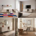 Commode Boxholm 160x30x57 cm havermout [en.casa], Verzenden, Nieuw