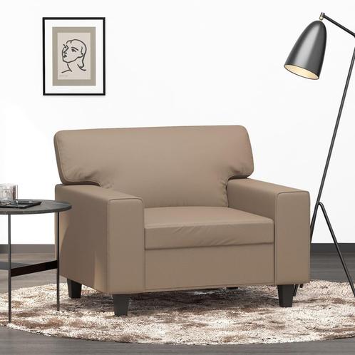 vidaXL Fauteuil 60 cm kunstleer cappuccinokleurig, Huis en Inrichting, Banken | Bankstellen, Nieuw, Minder dan 150 cm, Leer, Eenpersoons
