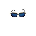 stijlvolle zonnebril goud blauw, Nieuw, Overige merken, Zonnebril, Verzenden