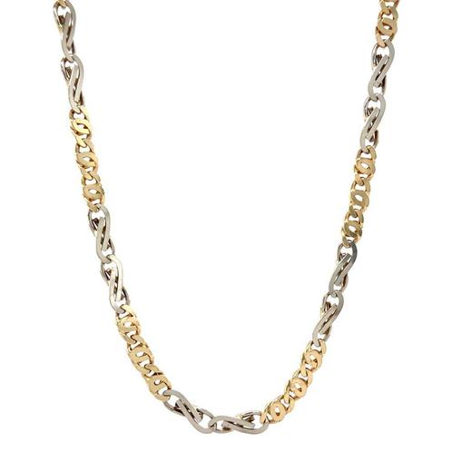 Gouden fantasie collier valkenoog 61.5 cm 14 karaat, Sieraden, Tassen en Uiterlijk, Kettingen, Goud, Zo goed als nieuw, Goud, Verzenden