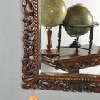 aangenaam fraai gestoken spiegellijst in notenhout ca 1870, Antiek en Kunst, Ophalen of Verzenden