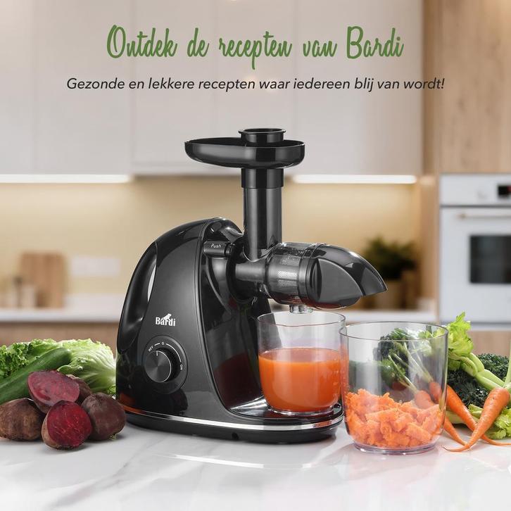 Bardi Slowjuicer – Coldpress Fruitpers voor Groenten & Fruit, Witgoed en Apparatuur, Juicers, Elektrisch, Nieuw, Slowjuicer, Ophalen of Verzenden