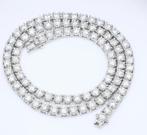 Halsketting - 18 karaat Witgoud - 12.00ct. tw. Diamant, Nieuw