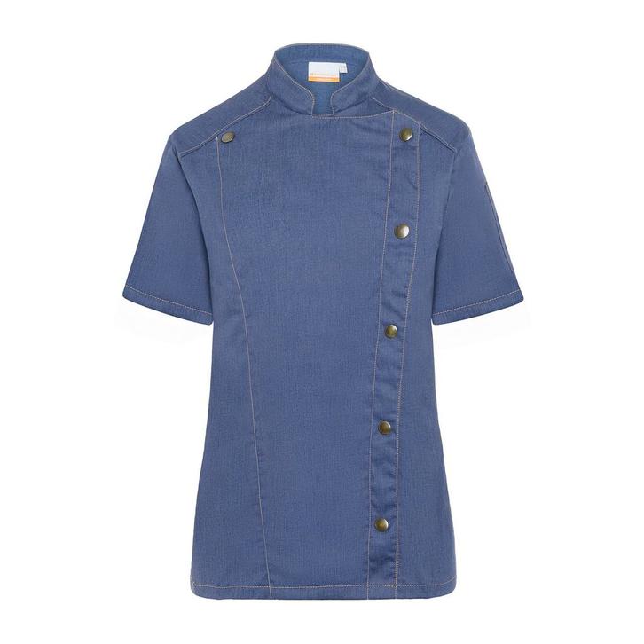 GGM Gastro | KARLOWSKY | Korte Mouw Dames Koksjas Jeans |, Huis en Inrichting, Keuken | Textiel, Blauw, Nieuw, Overige typen, Verzenden