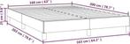 vidaXL - Bedframe - stof - donkergrijs - 160x200 - cm, Huis en Inrichting, Woonaccessoires | Cd- en Dvd-rekken, Zo goed als nieuw