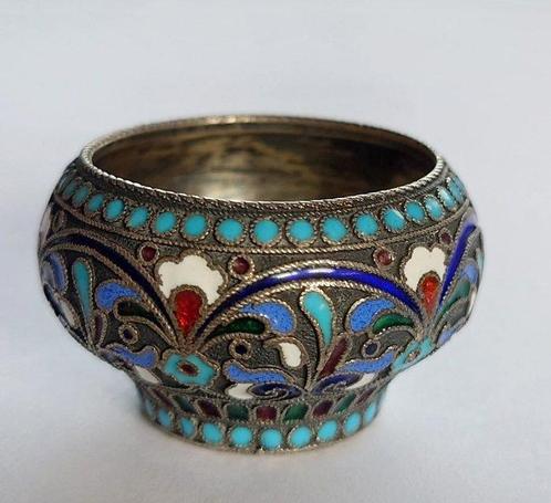 Zoutvat - Chugunok - .875 (84 Zolotniki) zilver - Zilveren, Antiek en Kunst, Antiek | Goud en Zilver