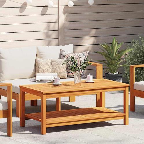 vidaXL Salontafel Bruin 70 x 40 x 45 cm Massief acaciahout, Huis en Inrichting, Tafels | Salontafels, Nieuw, 50 tot 100 cm, Overige houtsoorten