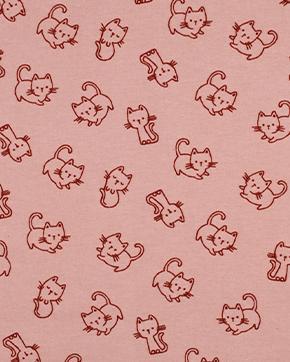 Flanel Katoen Katten Oud Roze, Hobby en Vrije tijd, Stoffen en Lappen, Roze, Nieuw