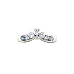 Palladium ring met diamant 950, Verzenden, Zo goed als nieuw, Wit, Goud