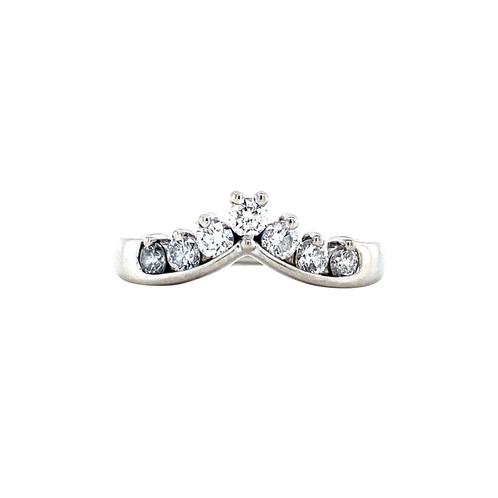 Palladium ring met diamant 950, Sieraden, Tassen en Uiterlijk, Ringen, Wit, Zo goed als nieuw, Goud, Verzenden
