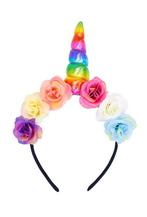 Bloemen Eenhoorn Haarband Regenboog Unicorn Diadeem Gekleurd, Nieuw, Carnaval, Ophalen of Verzenden, Accessoires