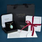 Witgouden entourage hanger met diamant en parel 18 krt, Sieraden, Tassen en Uiterlijk, Kettinghangers, Ophalen of Verzenden, Nieuw
