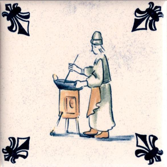 KLM Airline Business Class Delft Blue Tile Coaster - 75×75, Verzamelen, Beelden en Beeldjes, Zo goed als nieuw, Verzenden