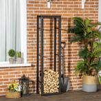 TRUUSK Brandhoutrek Staal Zwart - 100kg Draagvermogen - L40, Huis en Inrichting, Haarden, Verzenden, Nieuw