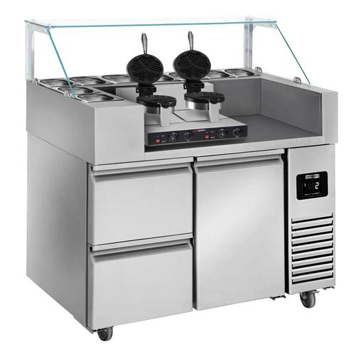 GGM Gastro | Voorbereidingstafel - 1210mm - 1 deur & 2 laden, Zakelijke goederen, Horeca | Meubilair en Inrichting, Nieuw in verpakking