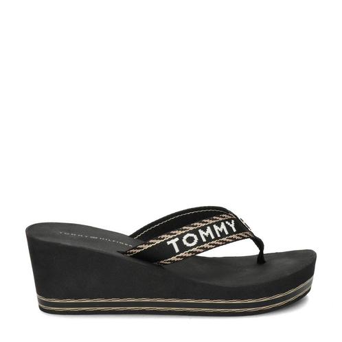 Tommy Hilfiger Sport Webbing Wedge sleehak, Kleding | Dames, Schoenen, Zwart, Nieuw, Sandalen of Muiltjes, Verzenden