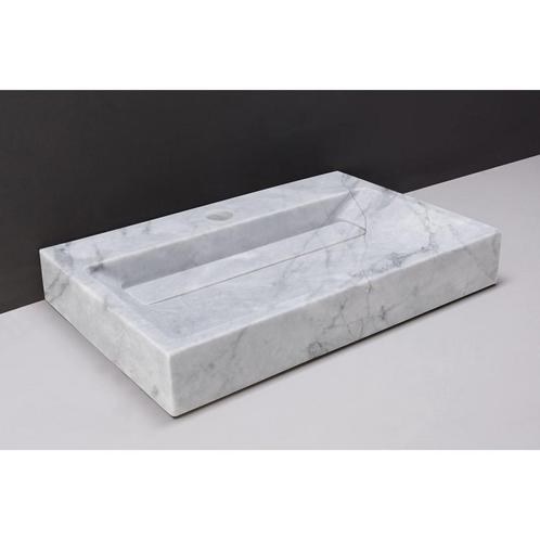 Wastafel Forzalaqua Bellezza Carrara Gepolijst 80,5x51,5x9, Doe-het-zelf en Verbouw, Sanitair, Overige typen, Nieuw, Ophalen of Verzenden