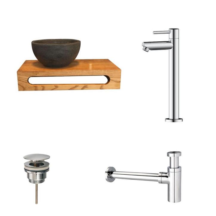 Sani Royal Natuursteen Mini Waskom met Massief, Tuin en Terras, Waterpartijen en Fonteinen