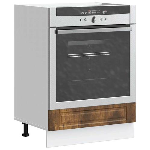 vidaXL Ovenkast Porto bewerkt hout gerookt eikenkleurig, Huis en Inrichting, Keuken | Keukenelementen, Bruin, Nieuw, Verzenden