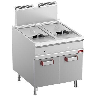 Gasfriteuse met 2 kuipen van 18 liter (2x 18 kw) op gesloten, Zakelijke goederen, Horeca | Keukenapparatuur, Nieuw in verpakking