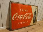 SELTENES, ORIGINALES COCA COLA SCHILD VON 1950 - Reclamebord, Antiek en Kunst