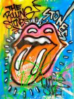 Outside - Rolling Stones logo orange pink