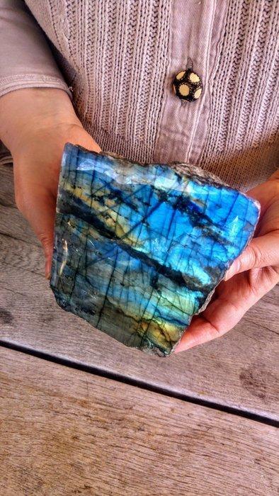 labradoriet Gouden + Turquoise kleuren - Hoogte: 12 cm -, Verzamelen, Dierenverzamelingen