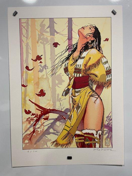 Milo Manara - 1 Offset Print - Lété indien - Jeune indienne, Boeken, Strips | Comics