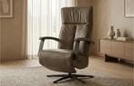 Taupe relaxfauteuils, Ophalen of Verzenden, Nieuw, Leer