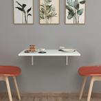 [en.casa] Klaptafel Klepp voor wandmontage 72x45x1,8 cm wit, Verzenden, Nieuw