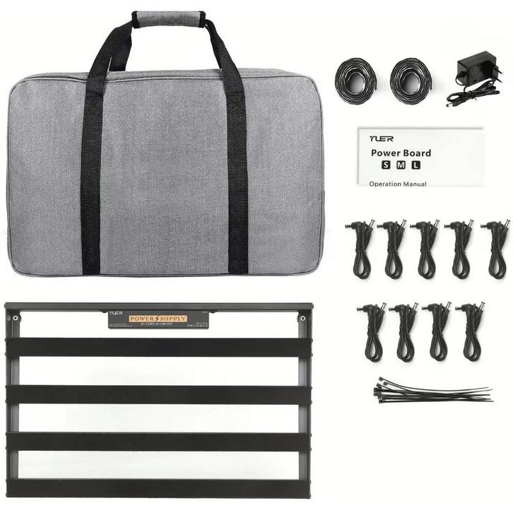 Yuer PR-01L Large Size Pedalboard met tas en voeding, Muziek en Instrumenten, Effecten, Verzenden