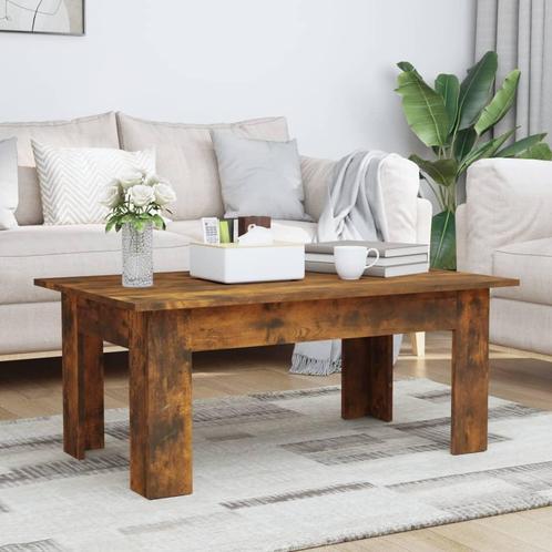 vidaXL Salontafel 100x60x42 cm bewerkt hout gerookt, Huis en Inrichting, Tafels | Salontafels, 100 tot 150 cm, Nieuw, Overige houtsoorten