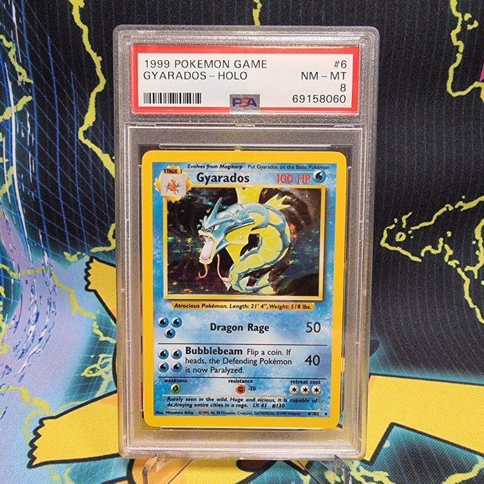 Pokémon - 1 Graded card - Gyarados 6/102 Foil, Holo - PSA 8, Hobby en Vrije tijd, Verzamelkaartspellen | Pokémon