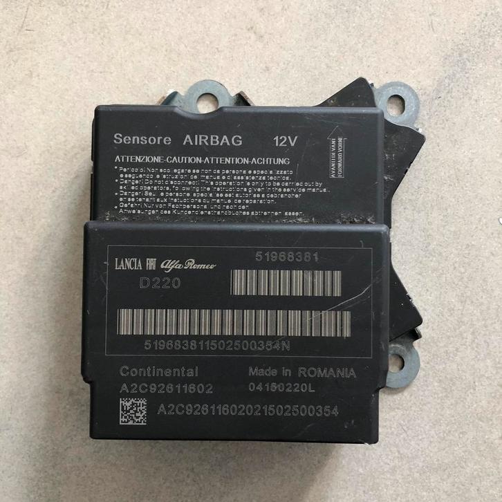 Fiat 500 SRS Airbag module 51968381 A2C92611602, Auto-onderdelen, Elektronica en Kabels, Gereviseerd, 3 maanden garantie, Fiat
