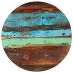 vidaXL Tafelblad rond 25-27 mm 60 cm massief gerecycled hout, Huis en Inrichting, Tafels | Eettafels, Verzenden, Nieuw