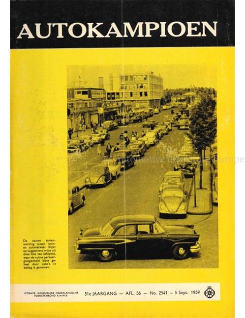 1959 AUTOKAMPIOEN MAGAZINE 36 NEDERLANDS, Boeken, Auto's | Folders en Tijdschriften
