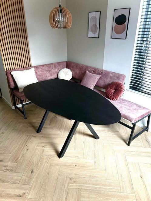 Eetkamer bank stof of leer wandbank met metalen frame, Huis en Inrichting, Overige Huis en Inrichting, Nieuw, Verzenden